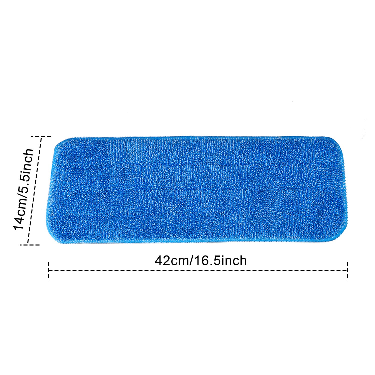 6 sztuk podkładek do czyszczenia z mikrofibry do mopa od 16 do 45 cm pasuje do większości mopów natryskowych i mopów do mycia (42 x 14 cm)