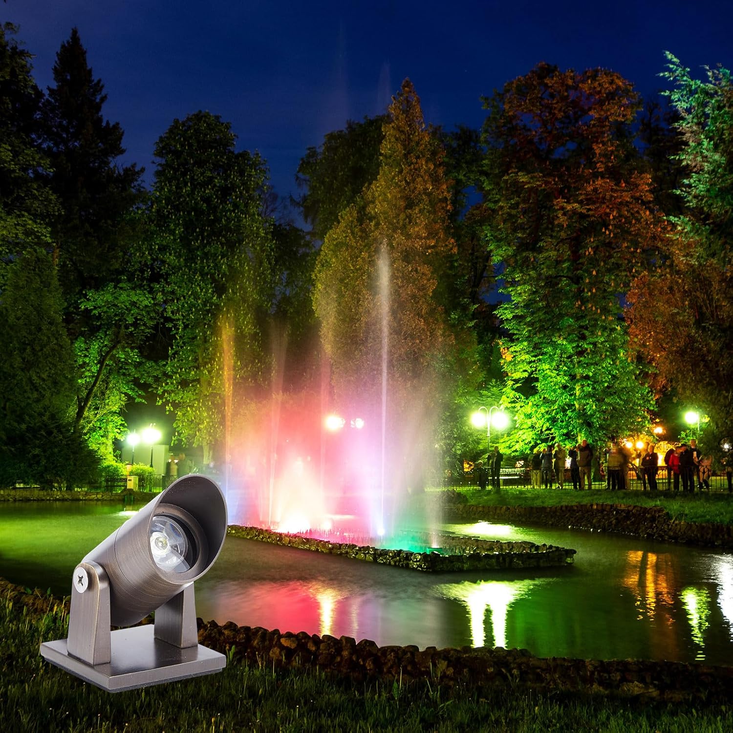 6 Pack Waterproof Brass Underwater Light Ip65 Pond Lights LED Submersible Pool Fountain for Swimming Home Garden Patio Pond Fountain Waterfall Landscape Rockery