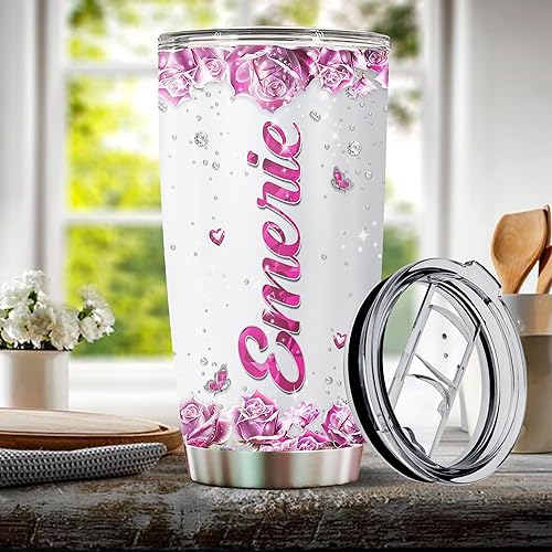 Miniatura 5 de Regalos personalizados de agradecimiento para profesores para mujeres, tazas de viaje de acero inoxidable de 20 onzas, botella de agua, taza de café
