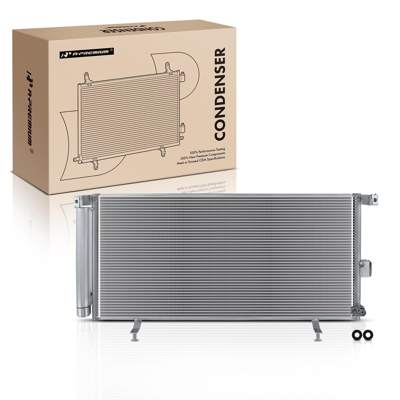 A-Premium Air Conditioning A/C Condenser Compatible with Subaru Legacy 2010-2014, Outback 2010-2014, 2.5L 3.6L, Replace# 73210AJ00A, 73210AJ001
