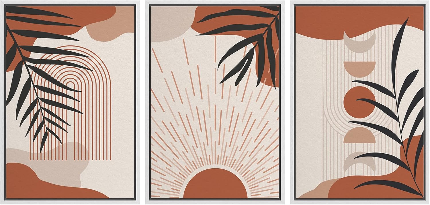 IDEA4WALL Framed Canvas Print Wall Art SetDreamy Cloudscape Soft Pastel Sky with Gentle Clouds Illustrations Modern Art Decorative for Living Room, Bedroom, Office - 16"x24"x3 Natural