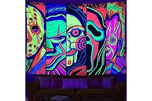 ARTCREATOR Black Light Trippy Posters: Unleash Eerie Halloween Ambiance