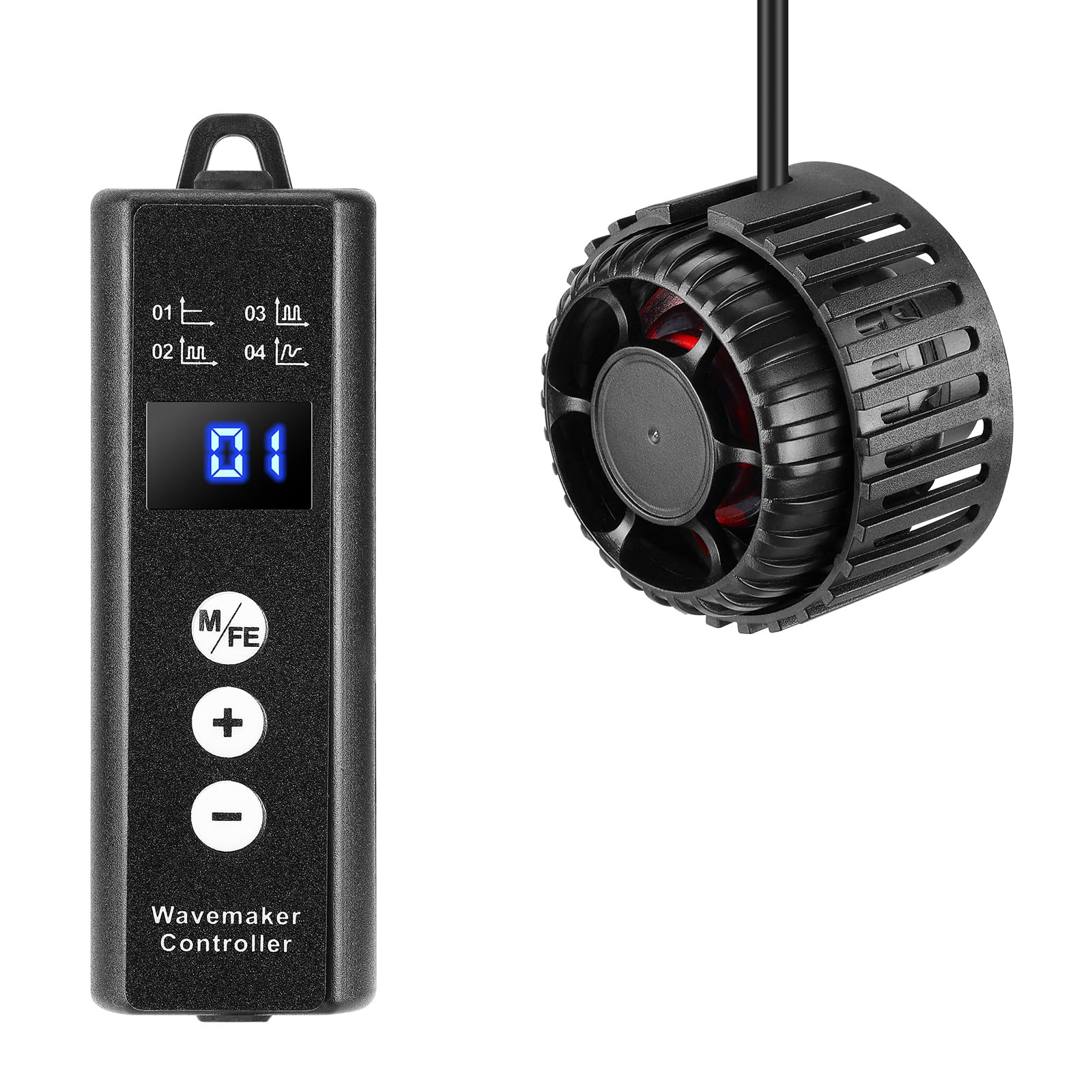 1050GPH Mini acquario Wave Maker con controller regolabile, 6W DC12V Powerhead con montaggio magnetico,