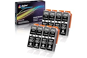 Canon PGI-250XL Replacement Ink Cartridge by Arthur Imaging (Large Black 8-Pack)