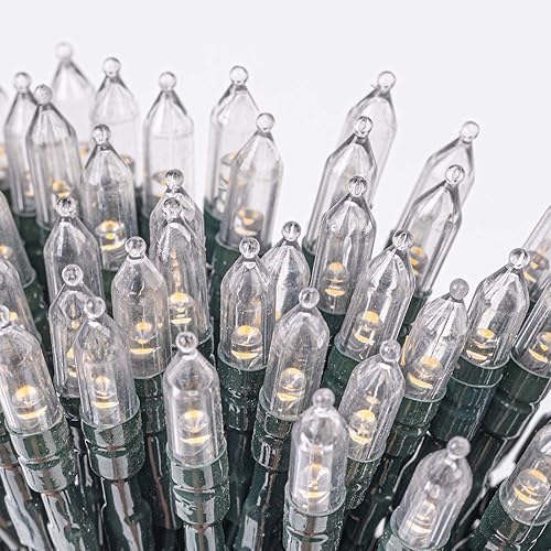 Miniatura 5 de AWQ Guirnalda de luces de hadas de 120 LED de 49 pies con control remoto y alimentado por USB, 8 modos para decoraciones de interiores y exteriores