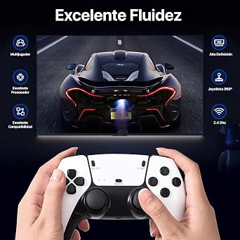 M15 PRO Retro Oyun Konsolu, 2 Kablosuz Oyun Konsolu, 64 GB, 20000 Oyun, 3D, HD, TV, PS1 HDMI 4K Emülatörleri, Arcade Oyunları, Çocuklar ve Yetişkinler için Hediye