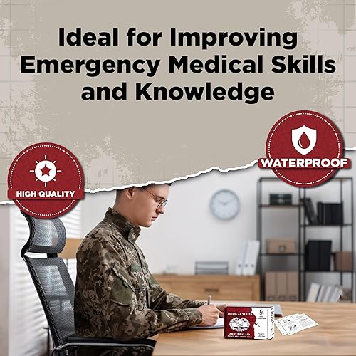 Miniatura 5 de Army Flashcards - Serie Médica Militar: Primeros Auxilios del Ejército | 100 de los conceptos médicos de emergencia más importantes | del Ejército