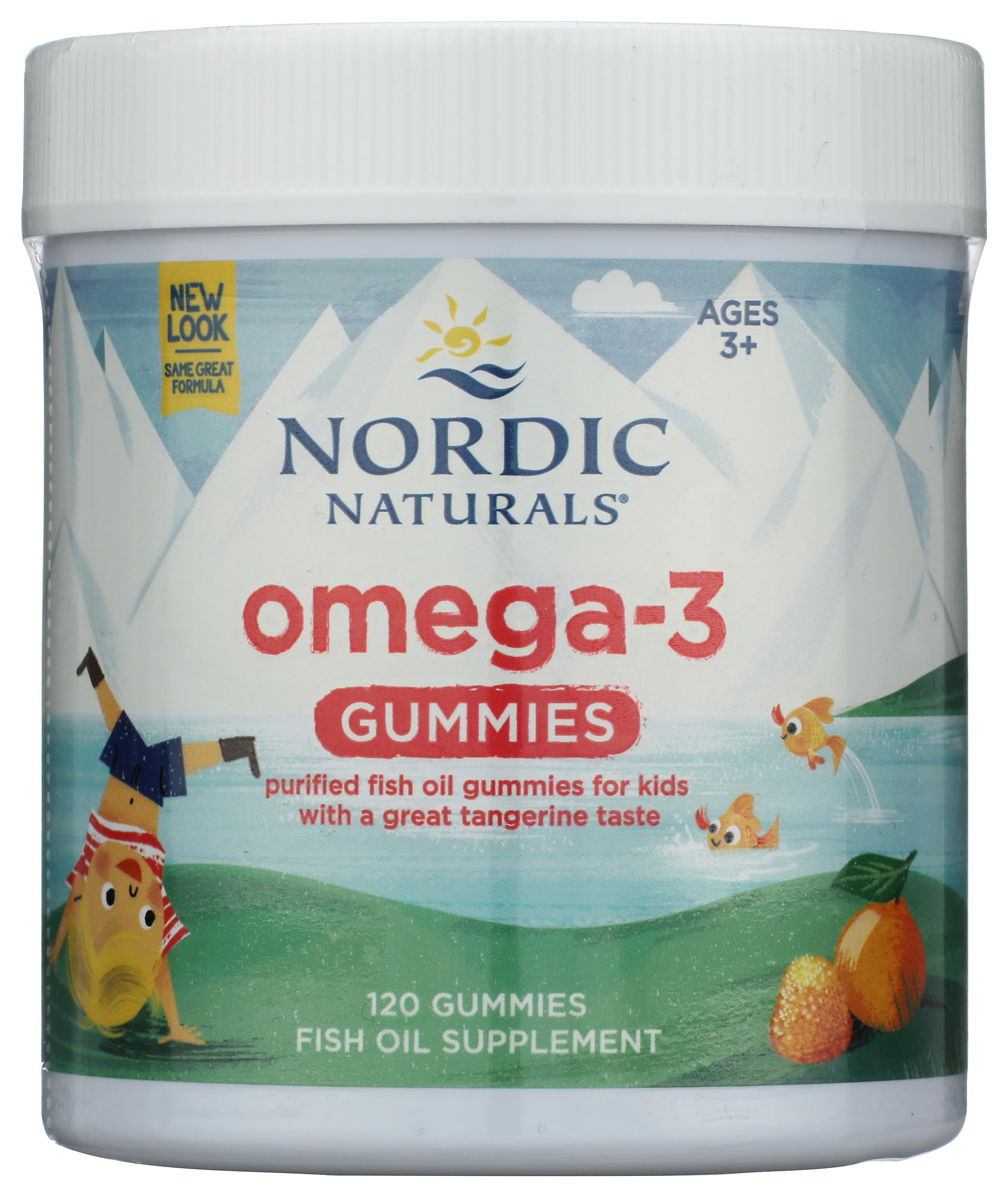 Nordic Omega-3 Gummies, 82mg Tangerine Treats - 120 Gummies