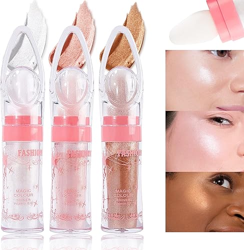 LSxia Polvo De Hadas - 3 piezas de polvo iluminador brillante para cara y cuerpo polvo de purpurina corporal polvo de hada brillante para el cabello