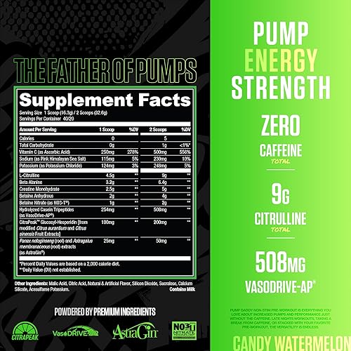 Miniatura 9 de RYSE Up Supplements Signature Series Pump Daddy V2  Oficial Noel Deyzel Non Stim Pre Entrenamiento  con citrulina, beta alanina, creatina  40