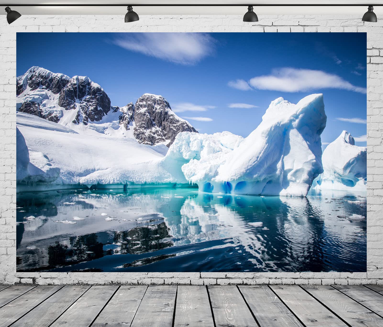 CORFOTO 5x3ft Fabric Antarctica Backdrop Polar Region Background Antarctica Bedroom Decorations Winter Backdrop Baby Shower Decor Christmas Themed
