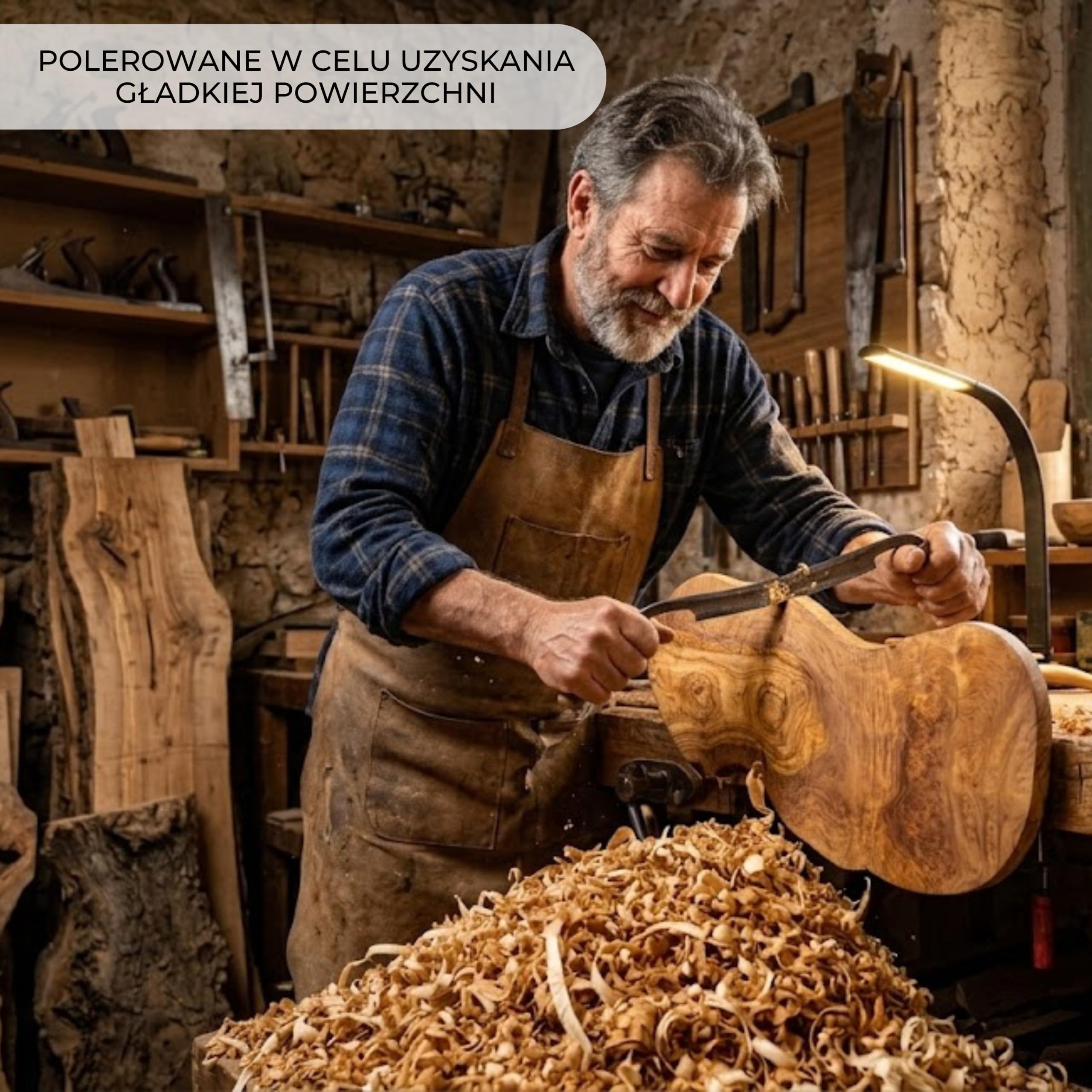 Erreke Deska z Drewna Oliwnego do Krojenia i Serwowania, 51 x 26 cm, Trwały | Drewniana Deska Kuchnia. Dwustronna i Rękodzielnicza. Duża do Serwowania i Krojenia Sera Wędlin Mięsa Chleba. Wysoka Jakość