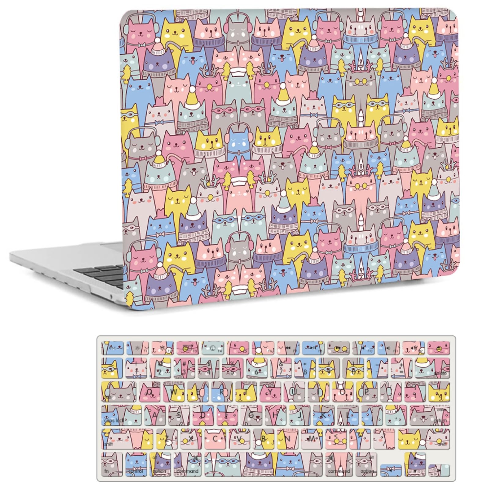 Carcasa MacBook Air 13 protector de portátil contra golpes y suciedad diseño gato 8