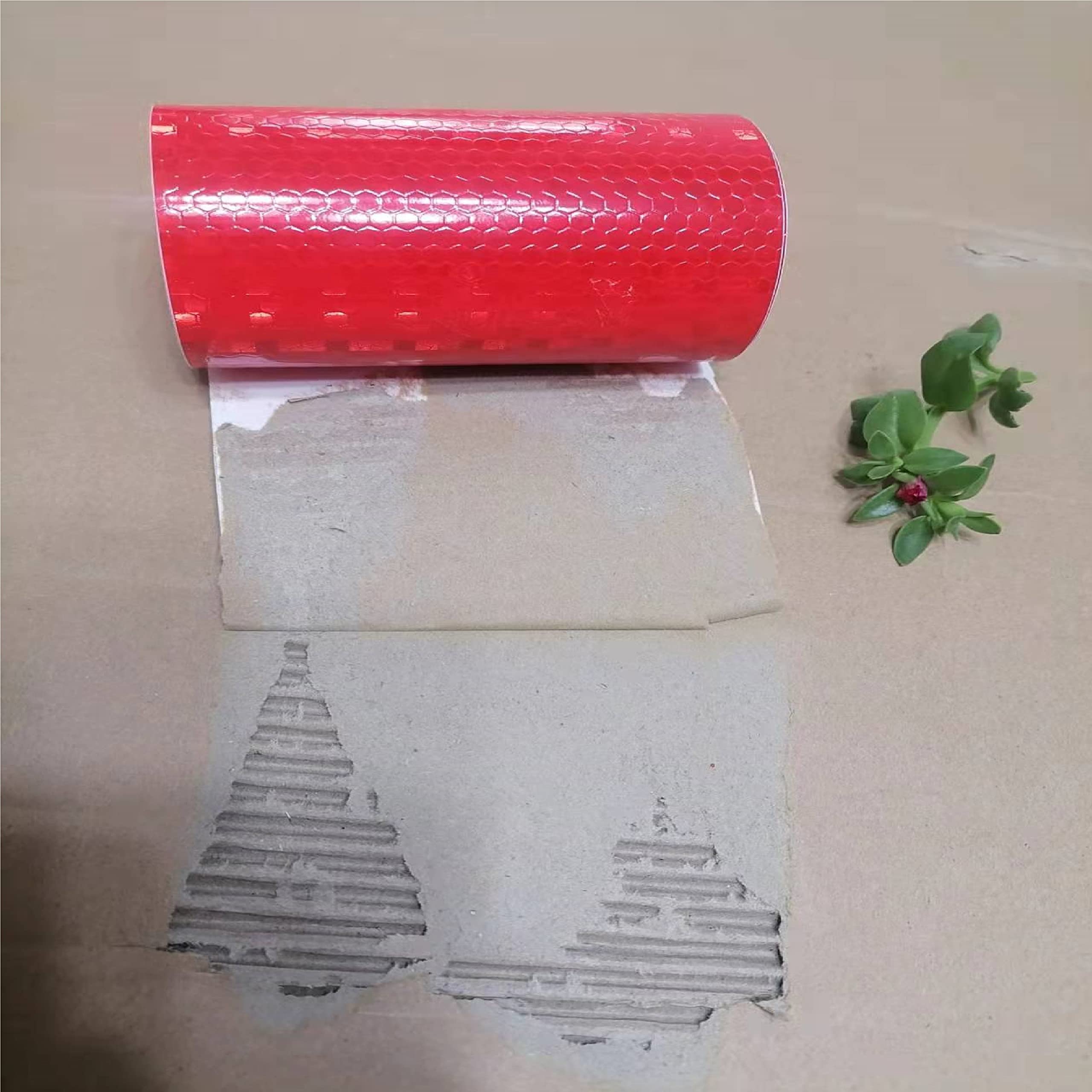 tuyrchu Red Reflective Tape 3 inch X 12 FT for Bikes, Outdoor Waterproof High Visibility Warning Safety Adhesive Conspicuity Reflective Stickers