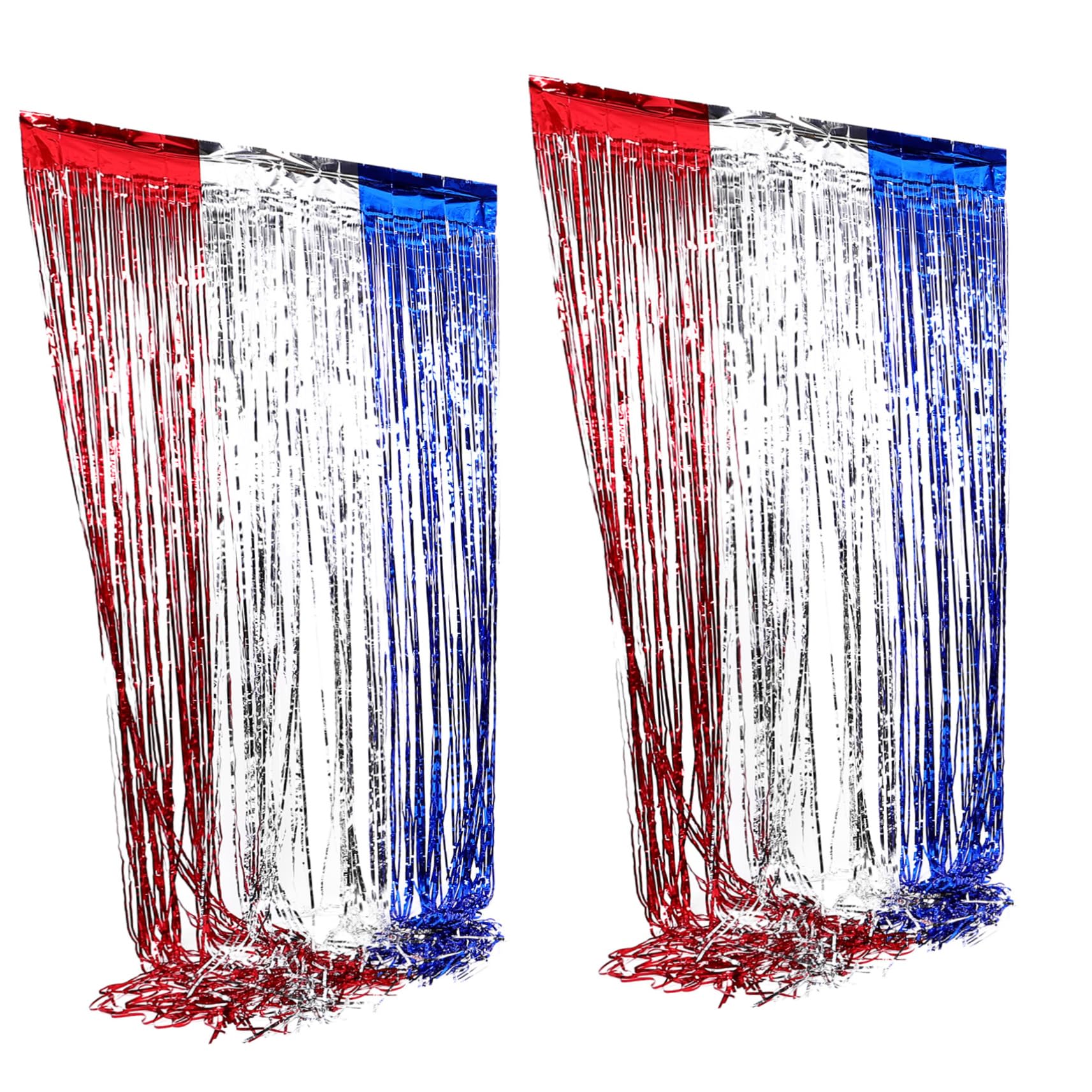 GLEAVI 5 Ensembles Rideaux Frange Métalliques of July Décoration Patriotique pour Fête De Indépendance comme Décor De Photo Et Accessoire 2 Pièces * 5