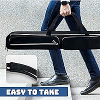 Vista 6 de 2x2 Pool Cue Case, Heavy Duty Oxford Wear-Resistant Soft Billiard Cue Stick Case Bag with Adjustable Shoulder Strap, Pool Stick Case for 2 Sticks /2