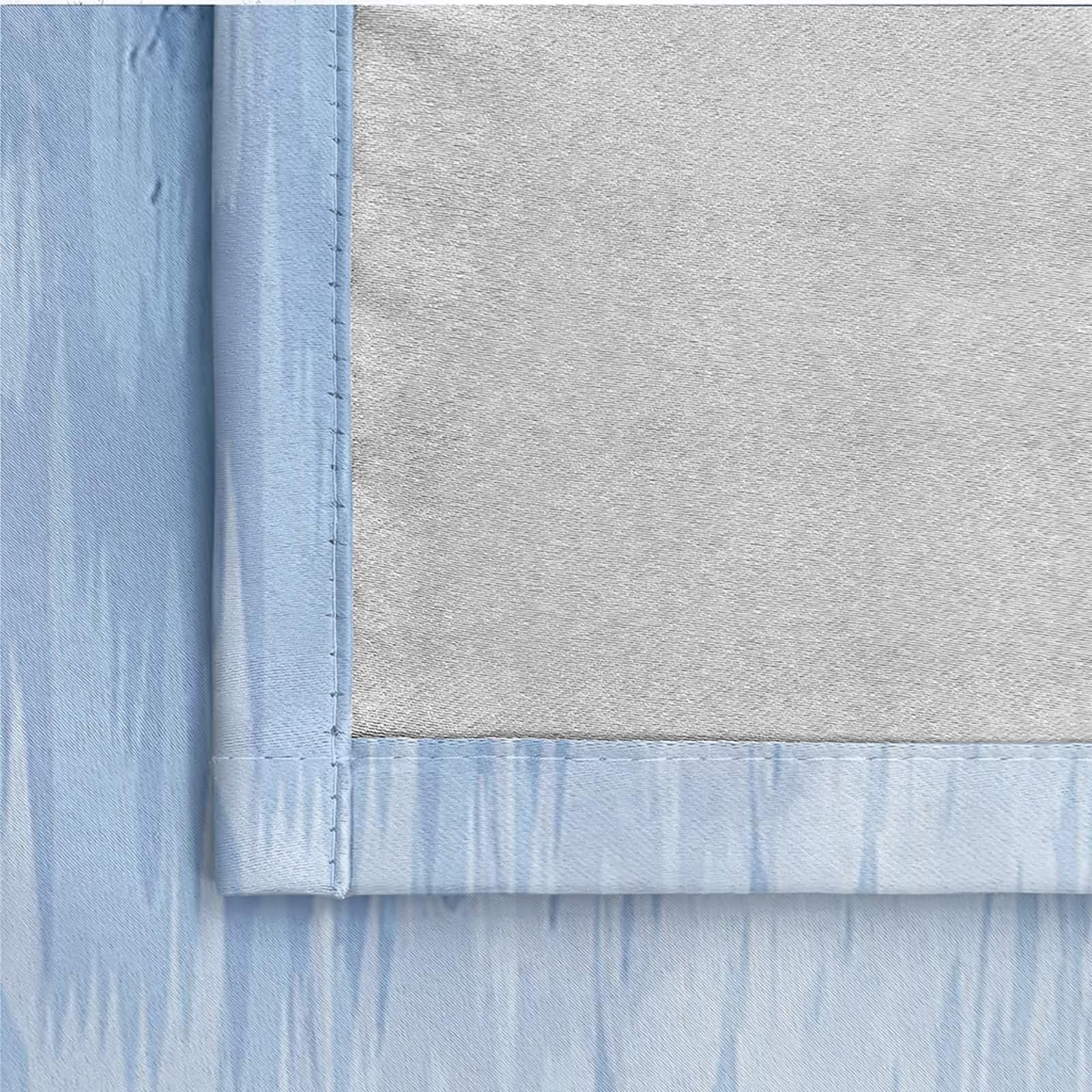 Rideau Occultant Fenetre Balcon 2 Panneaux,2 x 137W x 274H CM,Rideau Oeillet Paysage d'Arbres Enneigés et Lac Rideaux Sejour Gris