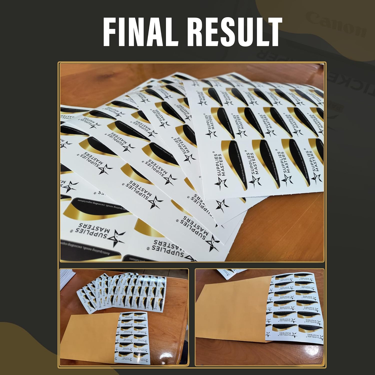 Supplies Masters/Pack of 100_Stickers (4" Any Shape) - Custom Labels Stickers Personalized for Business – Pre-Cut Sheets – Logos Personalizados para Negocio – Custom Stickers for Business Logo