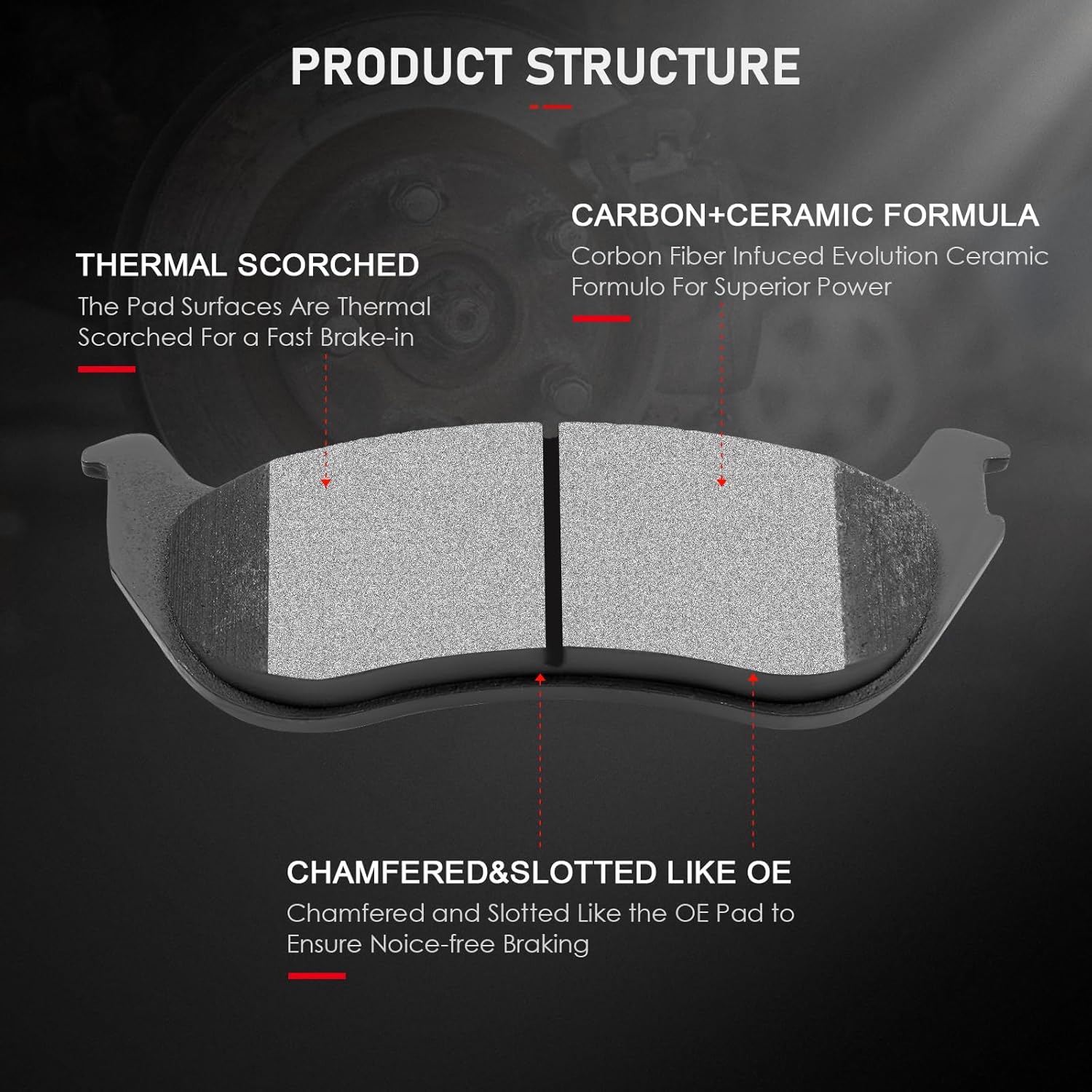 cciyu D1158 D881 8pcs Front & Rear Ceramic Brake Pads Kits 2006-2010 For Ford Explorer,2007-2010 For Ford Explorer Sport Trac,2010-2012 For Ford Taurus,2006-2010 For Mercury Mountaineer