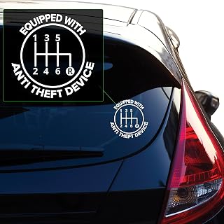 Yoonek Graphics Equipped with Anti Theft Device Manual Driver Vinyl Decal Transfer Tape Designed for Applications on car Windows, laptops, and Various Surfaces. No Background. F0431White4 x 4"