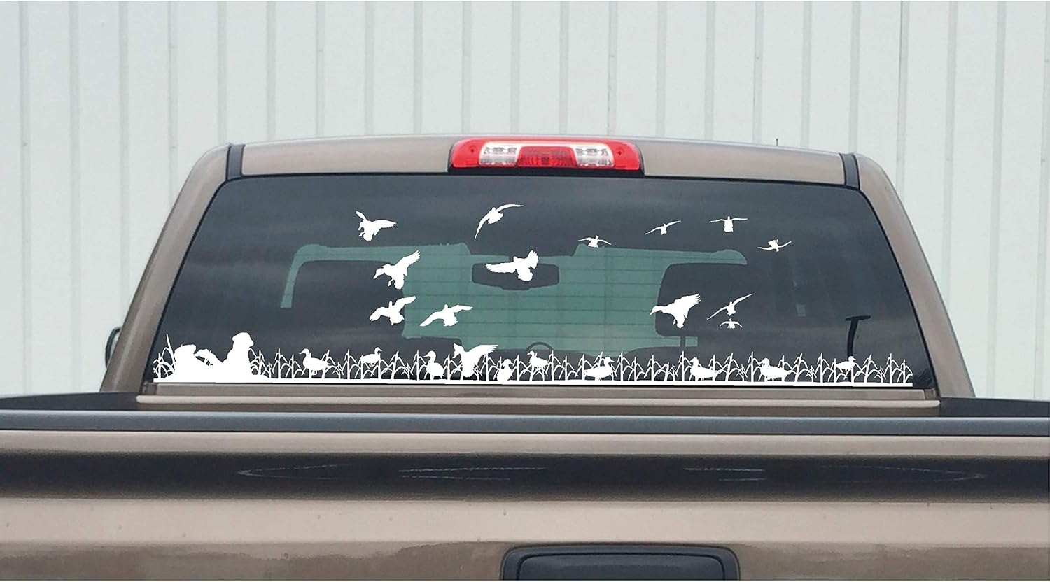 Waterfowl Decals Duck Hunting Field Scene Window Kit – Truck Window Kit – 1702 (Black)