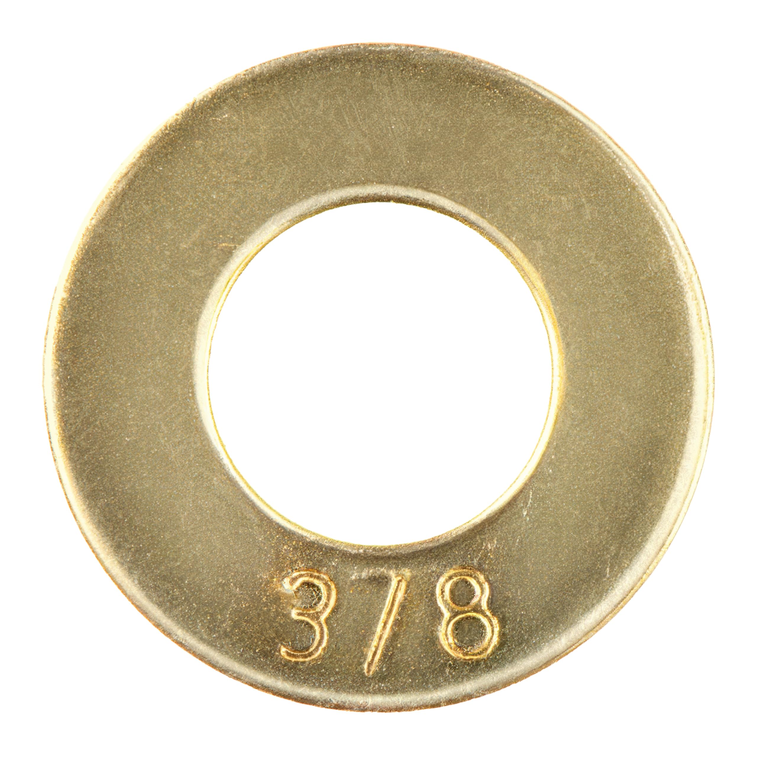3/8" (100 Pack) Grade 8 SAE Washer, Thru-Hardened, Yellow Zinc by Makers Bolt