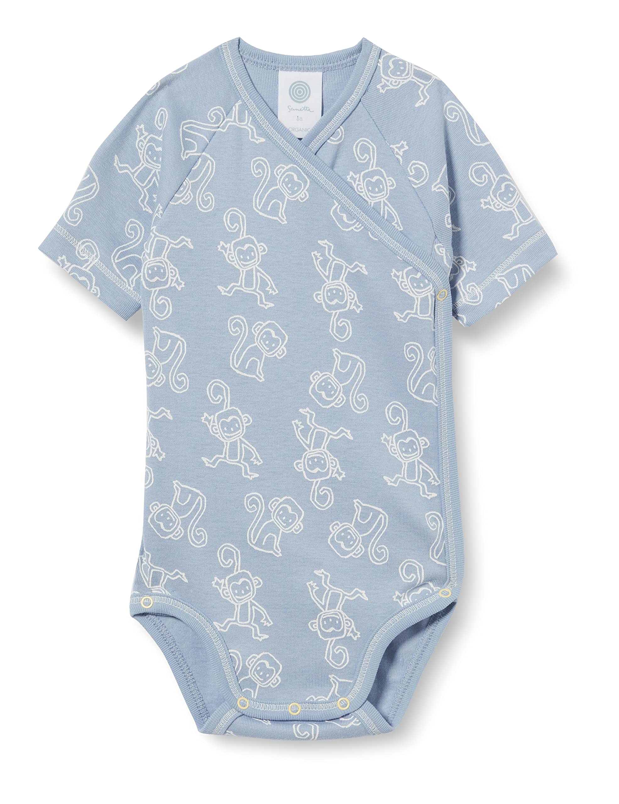 Body Bambino Sanetta, Manica Lunga, 100% Cotone, Chiusura Con Bottoni, Lavabile In Lavatrice, 1 Pezzo