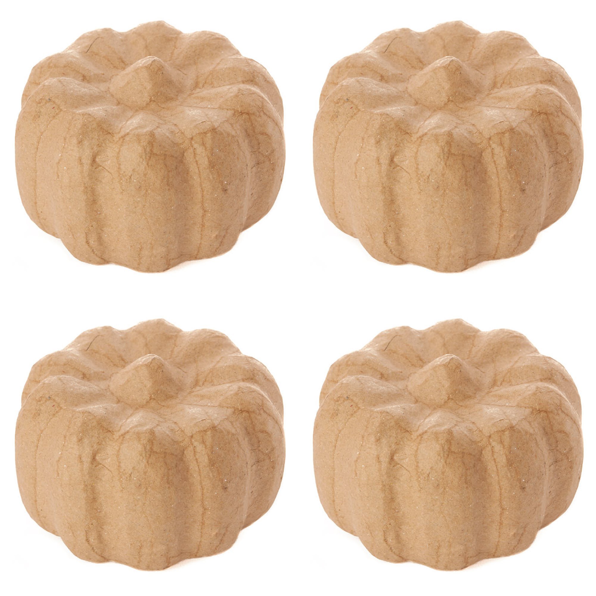 Paper Mache Pumpkins-(4 Pieces) for Halloween, Fall Autumn and Thanksgiving Do-it-Yourself Craft Projects or Decorations by Factory Direct Craft