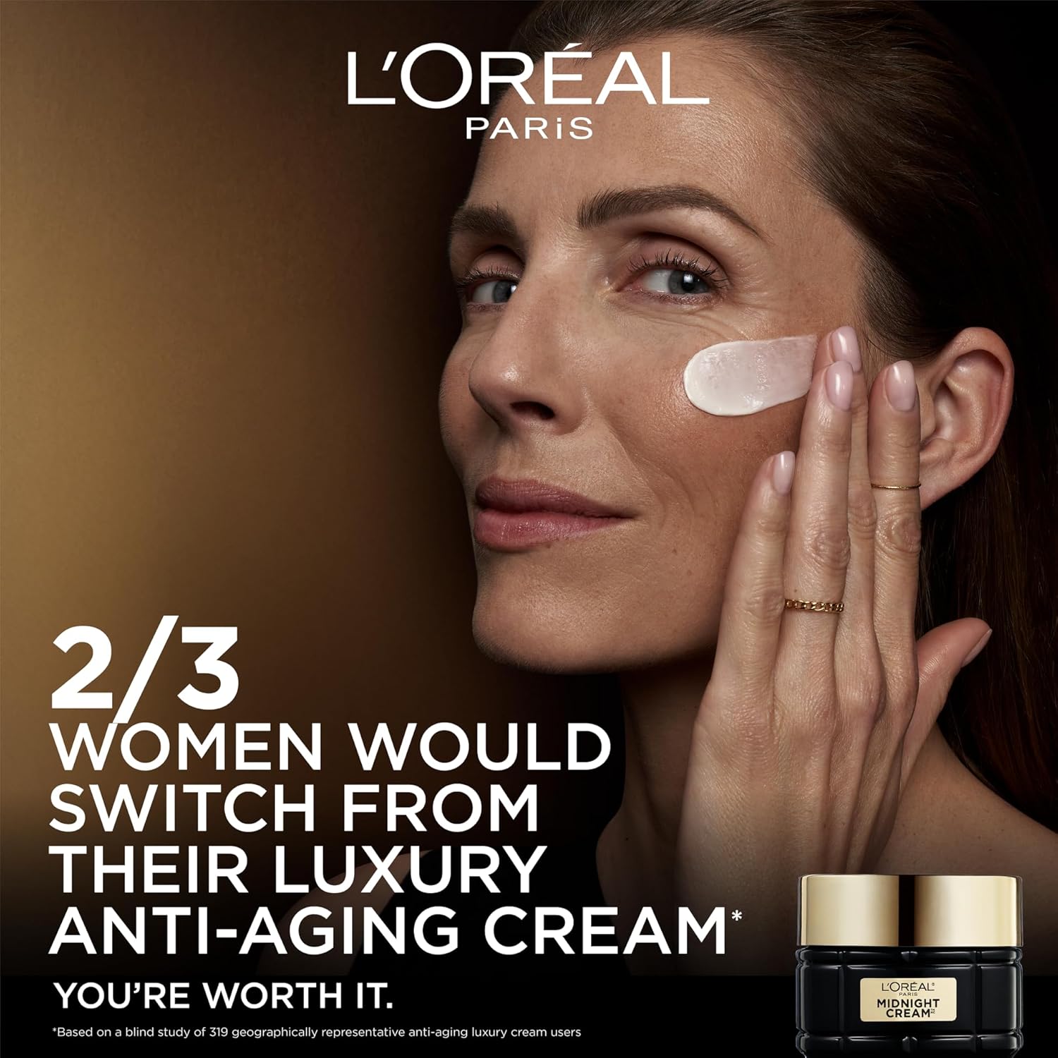 L'Oreal Paris Age Perfect Anti-Aging Midnight Cream, Face Moisturizer to Reduce Wrinkles and Firm Skin, 1.7oz + Serum Sample