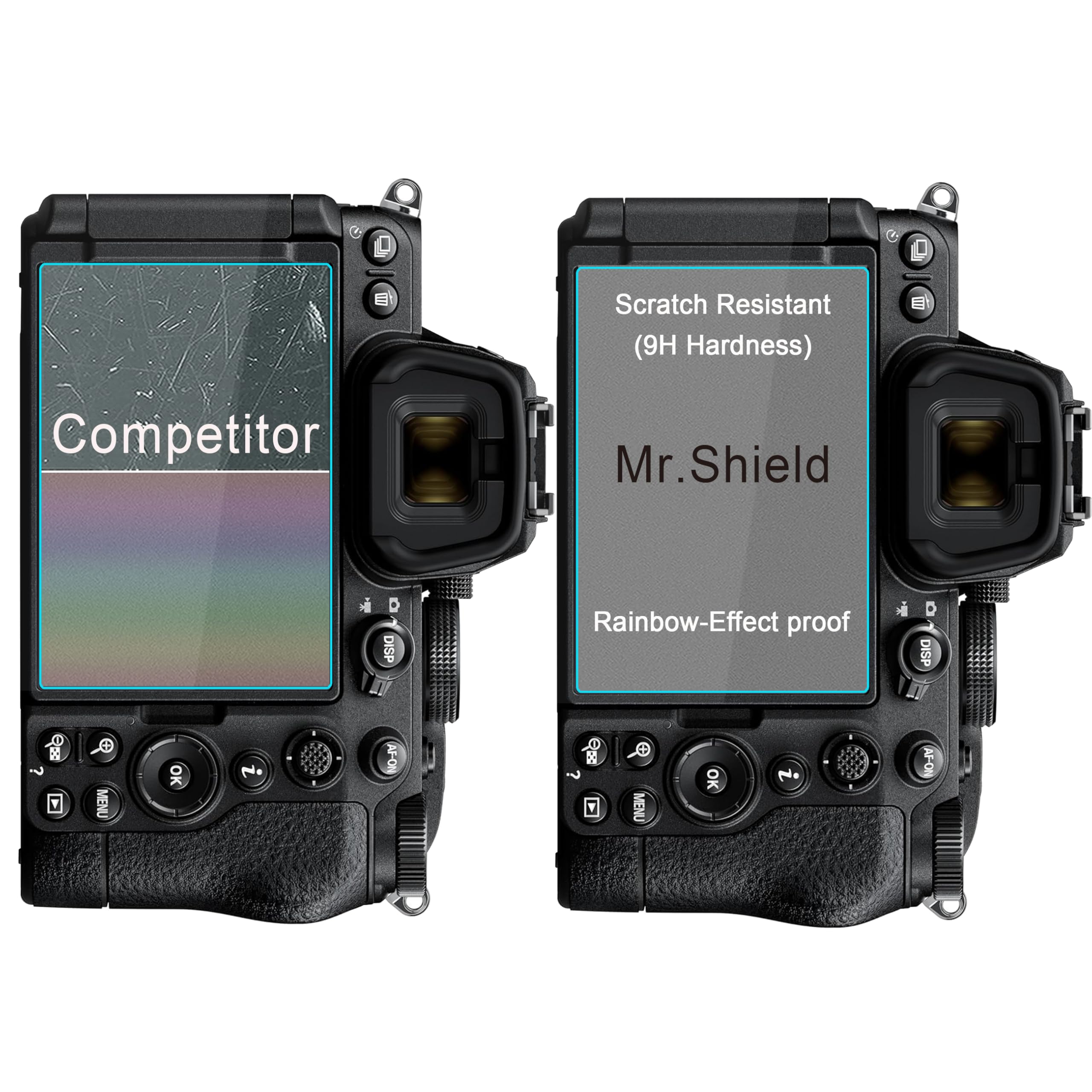 Mr.Shield 3 Sztuki Hartowane Szkło Ochraniacz Ekranu do Nikon Z5 II/ Z5II | Odporny na Zarysowania HD Przejaśniać Hartowane szkło 9H