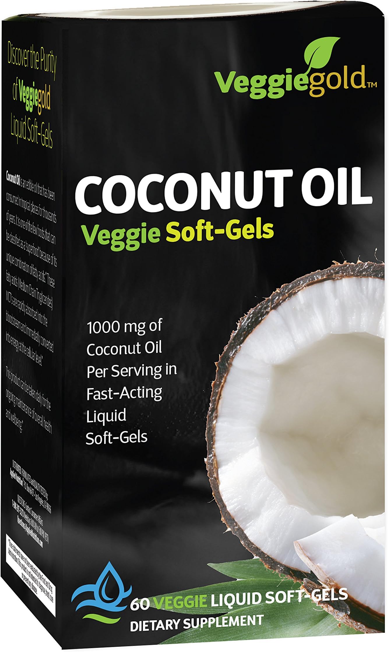 Coconut Oil Veggie Soft-Gel, 60 Count