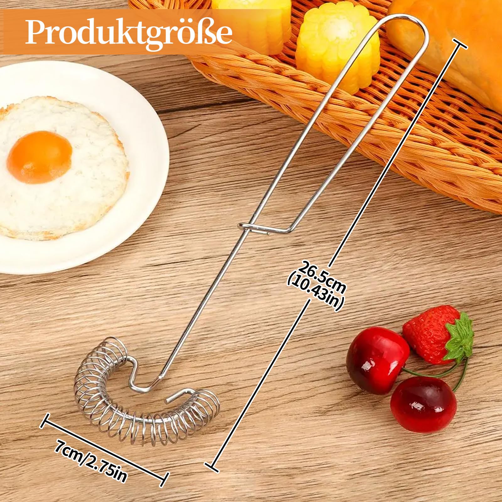 2 Fruste A Spirale In Acciaio Inox Per Cucina – Manuali, Per Montare Panna, Uova E Salse, 27 Cm