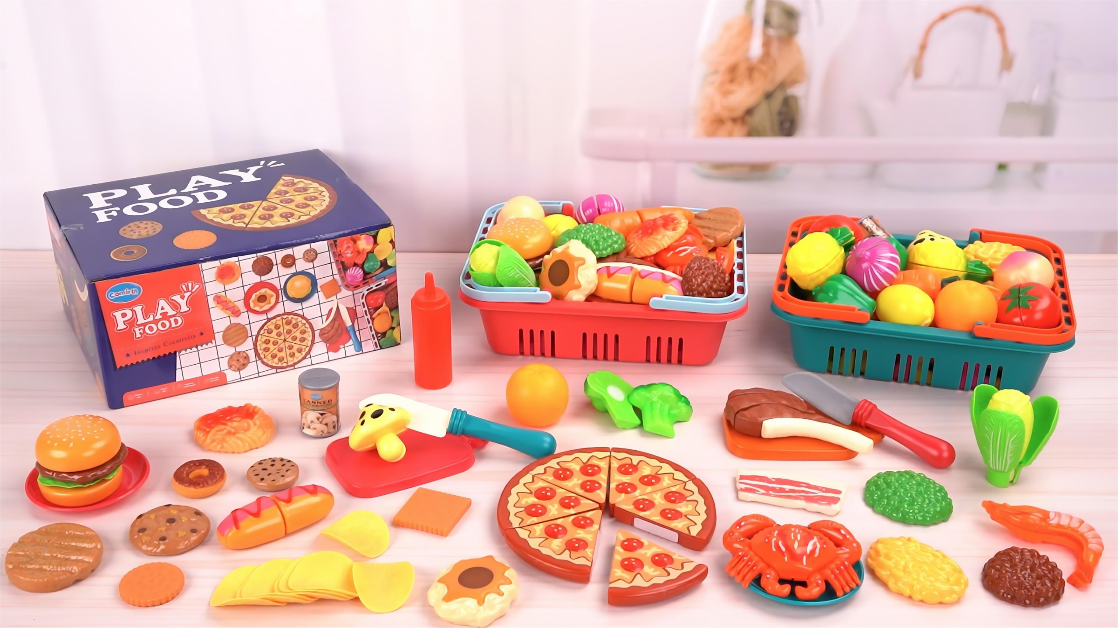 Fake toy フィギュア セット Amazon.com: Comirth Play Food Sets for Kids Kitchen-80PC Pretend
