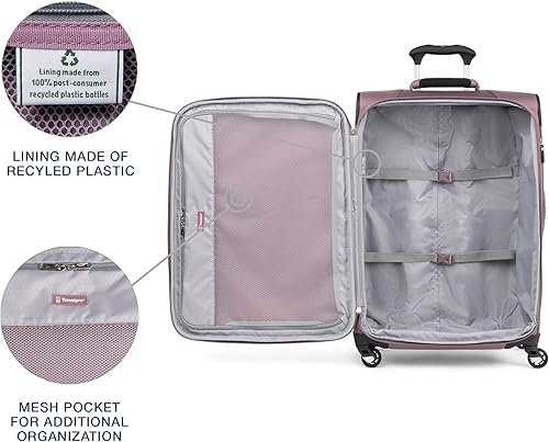 Miniatura 234 de Travelpro Maxlite 5 - Juego de 2 piezas de equipaje de mano de tela, expandibles con 4 ruedas giratorias, bolso blando para debajo del asiento, Negro