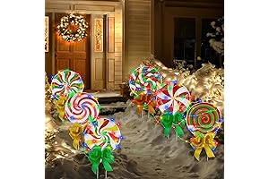 Christmas Candy Decorations Outdoor Garden Lawn Yard Signs LED Lights