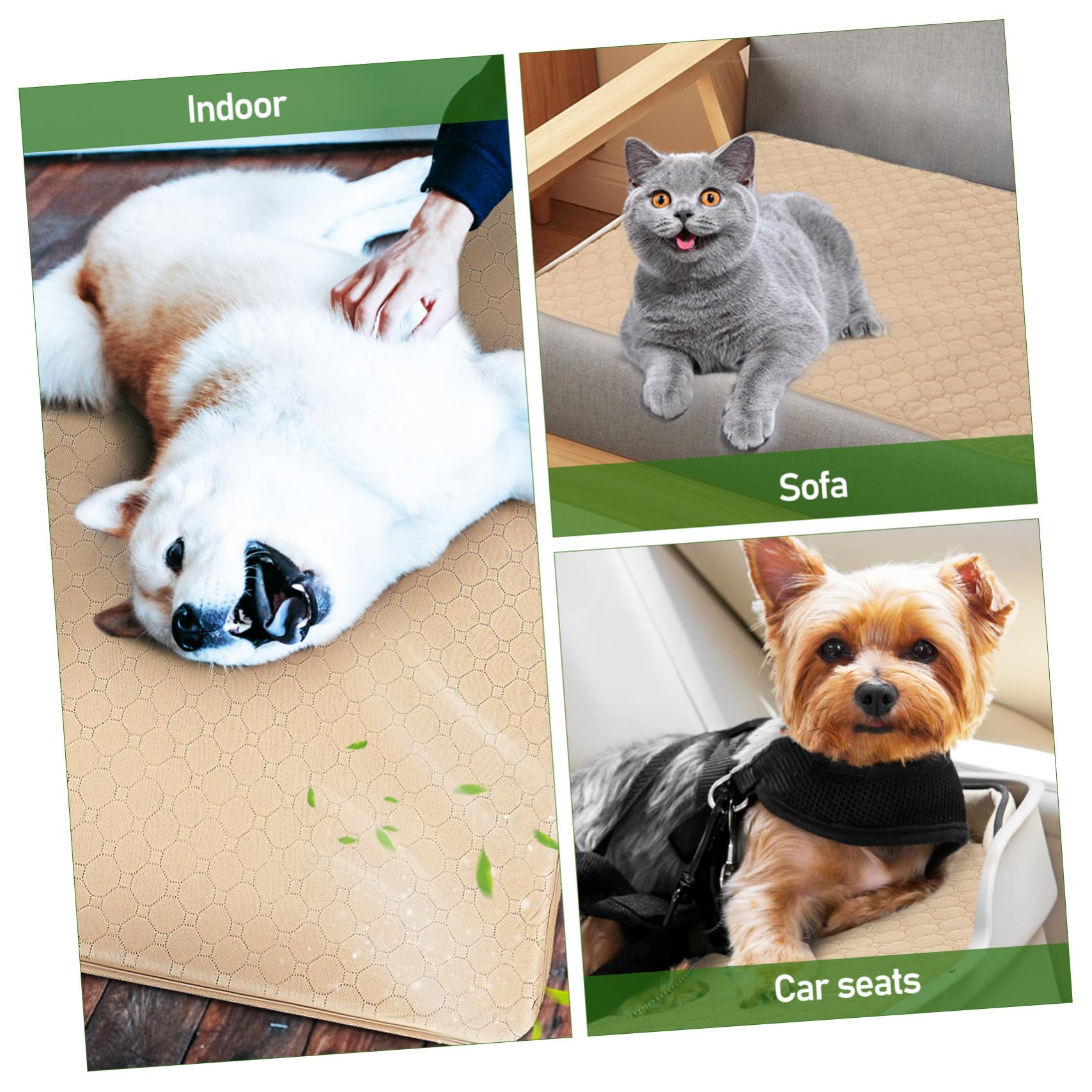 2piezas Almohadillas Impermeables Anti-orinar para Gatos y Perros Empapadores para Orina De Mascotas Lavables para Entrenamiento De Baño y Protección De Camas De Perros Unidades