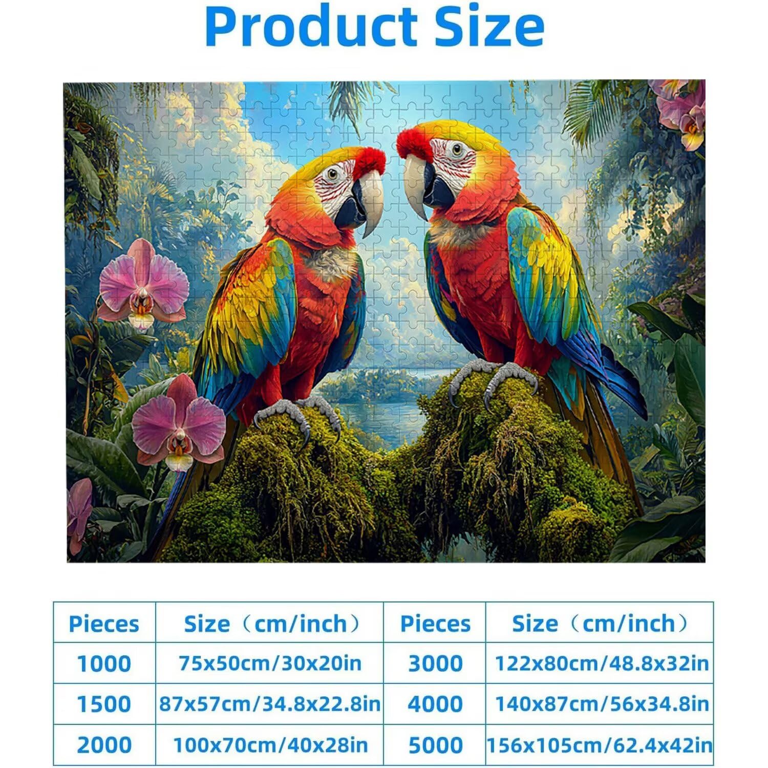 1500 Pezzi di Puzzle, pappagallo1500 Pezzi di Puzzle per Adulti, Regalo di Anniversario, Regalo di Natale, Decorazione Della Casa, Prevenzione Della Degenerazione Cerebrale Negli Anziani v-959