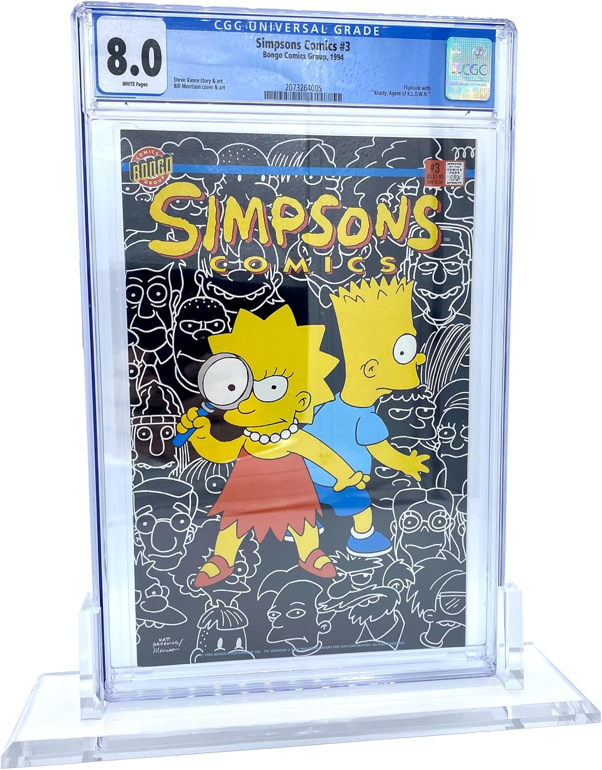 Graded Comic Book Display Stand for CGC Comics - Thick Acrylic Design - Elegant & Sturdy