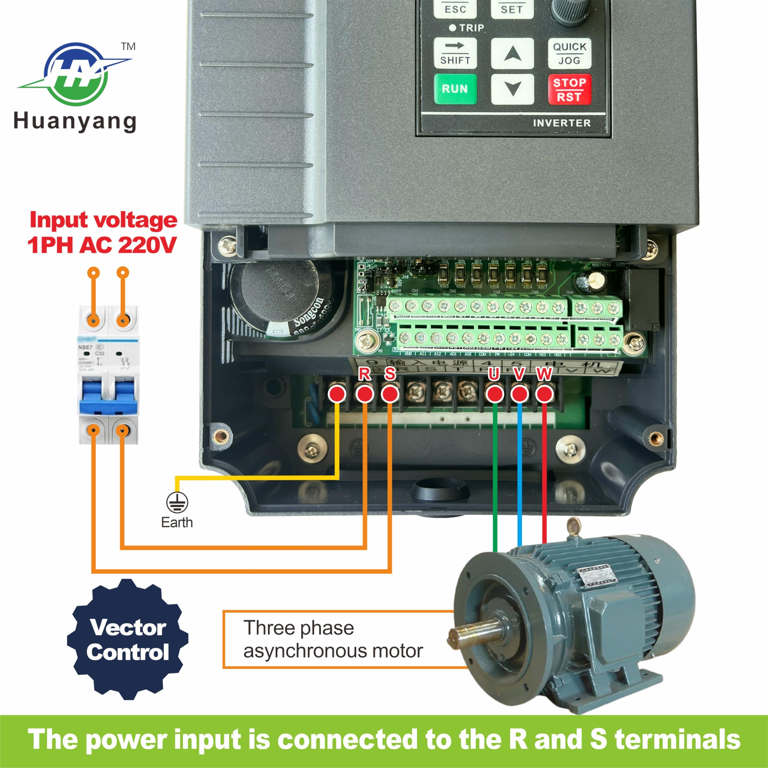 Vektor regulación, Computer ized Numerical Control (CNC), variador de frecuencia (VFD), el Motor Inverter convertidor 220 V 4.0 kW 5PS para eje motor, control de la Velocidad, huanyang GT – Serie