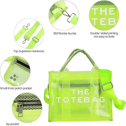 Miniatura 5 de Bolsas transparentes para mujer, mini bolso cruzado transparente de PVC, bolso de mano transparente para viajes a la playa