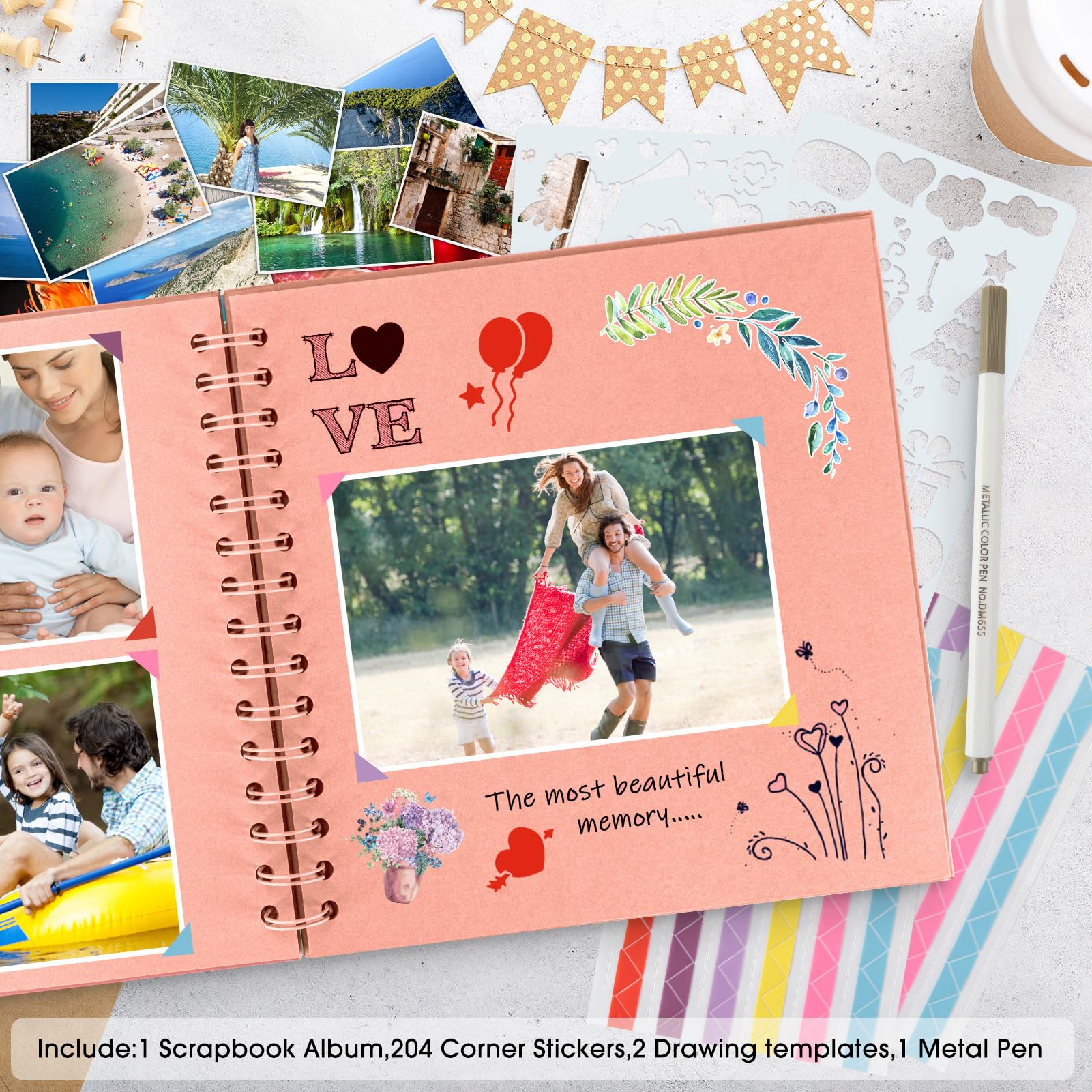 AIOR Scrapbook Album 8x8 Inch - Image 4