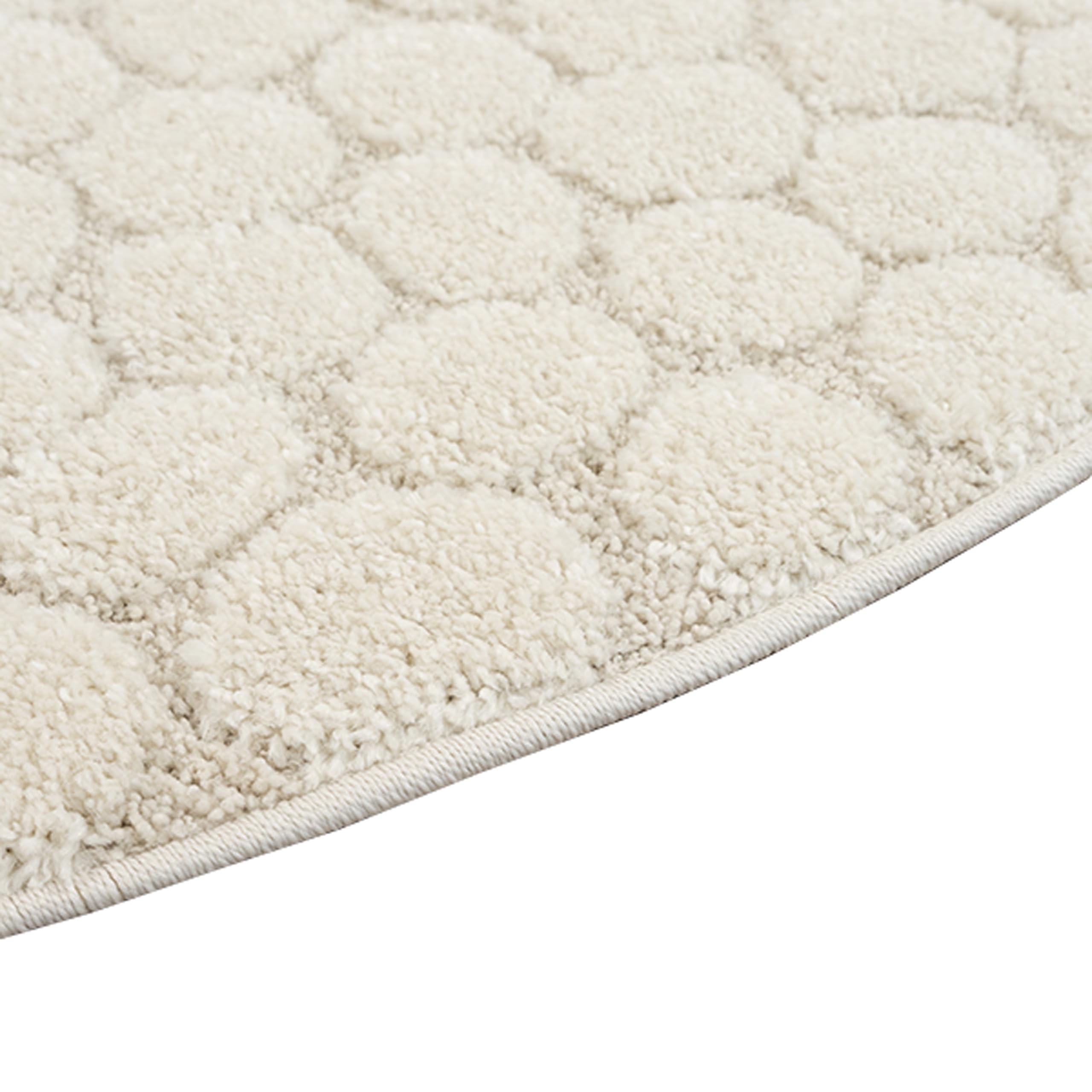 CARPETIA Tapis Chambre bébé Enfant Salle de Jeux Motif Mouton Non Toxique Rond en Beige-Marron, 120 cm Rund
