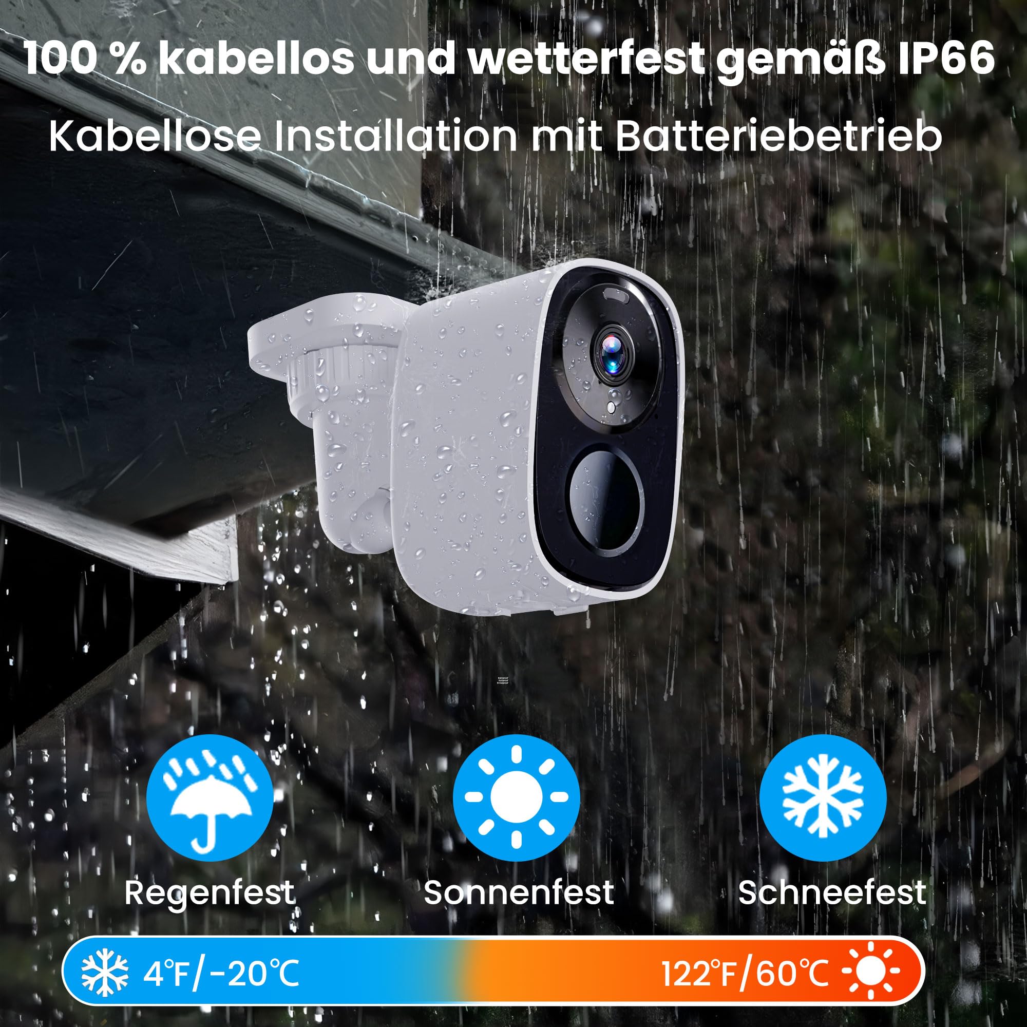 HITELLARCAM 2K Überwachungskamera Außen Akku, 2.4/5GHz Dual-Band WLAN Kamera Set mit Kostenlosem Cloud-Speicher, KI-Bewegungserkennung, Farb-Nachtsicht, 2-Wege-Audio, IP66 Wasserdicht für Haus &Garten