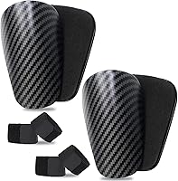 Antoyo Mini Soccer Shin Guards for Kids 4-6: 2 Pairs Small Lightweight Pads + 2 Pairs Anti-Slip Straps, Protective Match Gear