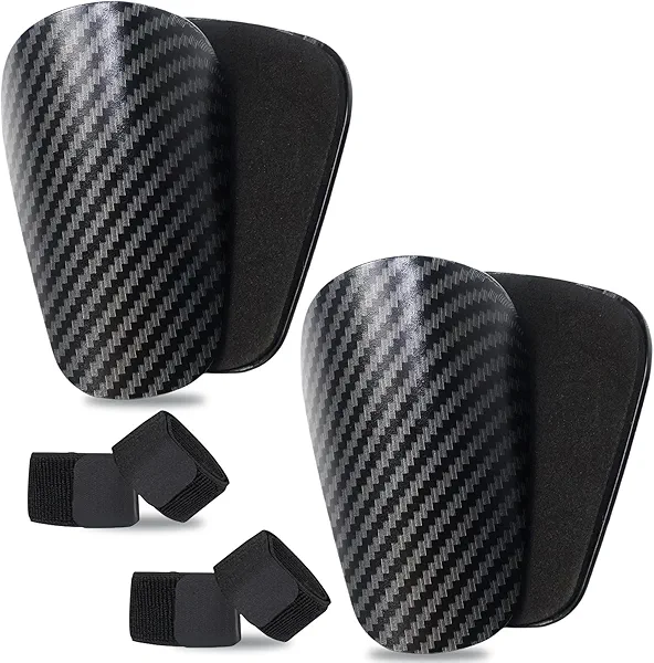 Antoyo Mini Shin Guards Soccer-2 Pairs Small shin Guards and 2 Pairs Strap Shin Fixed Straps for 4-6,Match Equipment Protective Tiny shin Guards Soccer