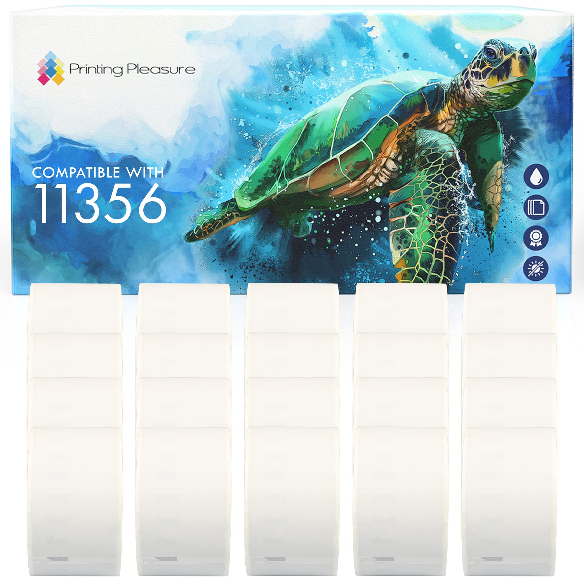 Printing Pleasure 20x Compatibile Rotolo 11356 89mm x 41mm Etichette adesive (Etichetta per rotolo: 300) per Dymo LabelWriter 4XL 450 400 330 320 310 Twin Turbo Duo Seiko SLP 450 400 200 120 100 Pro
