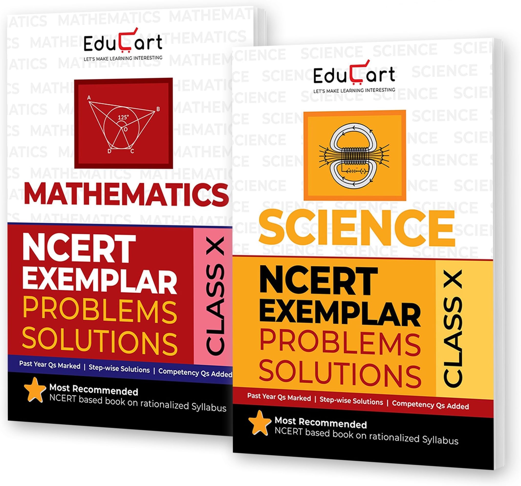 Educart NCERT Exemplar Class 10 Science & Mathematics 2026 Problems Solutions (For 2026-27 Board Exam)