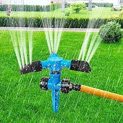 Aspersor de jardim para quintal, irrigador de grama com rotação de 360 graus, irrigador automático de água de jardim para quintal, irrigação de plantas e irrigação infantil para quintal (2 cores)