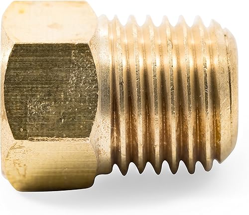 Miniatura 8 de Conector de rosca invertido 59953 para propano, macho NPT de 14 pulgada x hembra invertida NPT de 14, de Camco