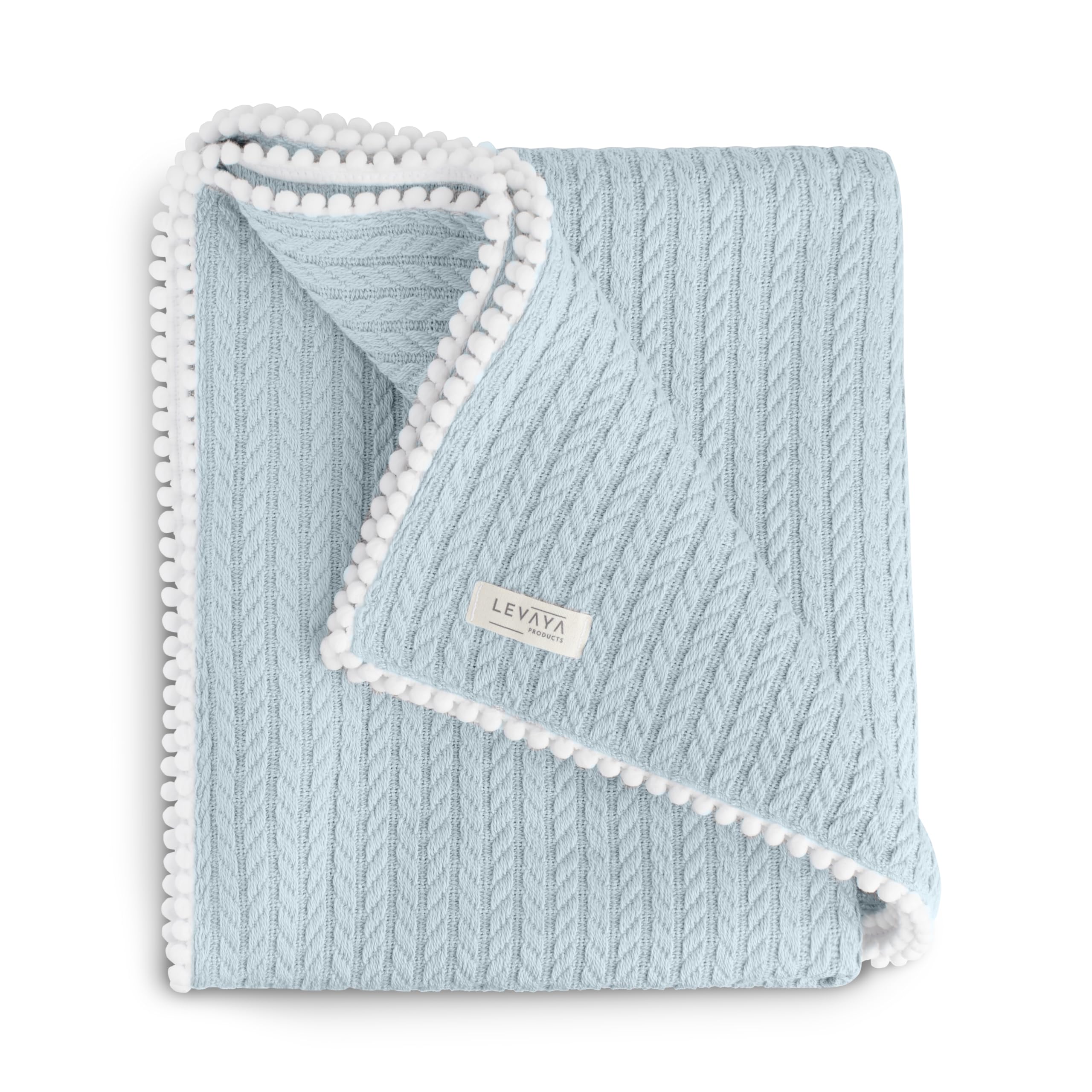 Coperta per neonati in 100% cotone biologico, 120 x 90 cm, lavorata a maglia e coperta per ragazze e ragazzi, extra morbida e traspirante, regalo di nascita, certificato Oeko-TEX